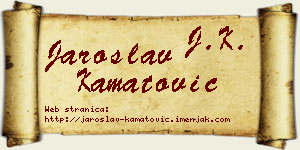Jaroslav Kamatović vizit kartica